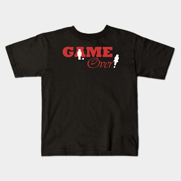 Game Over Red Kids T-Shirt by VaridianDesigns